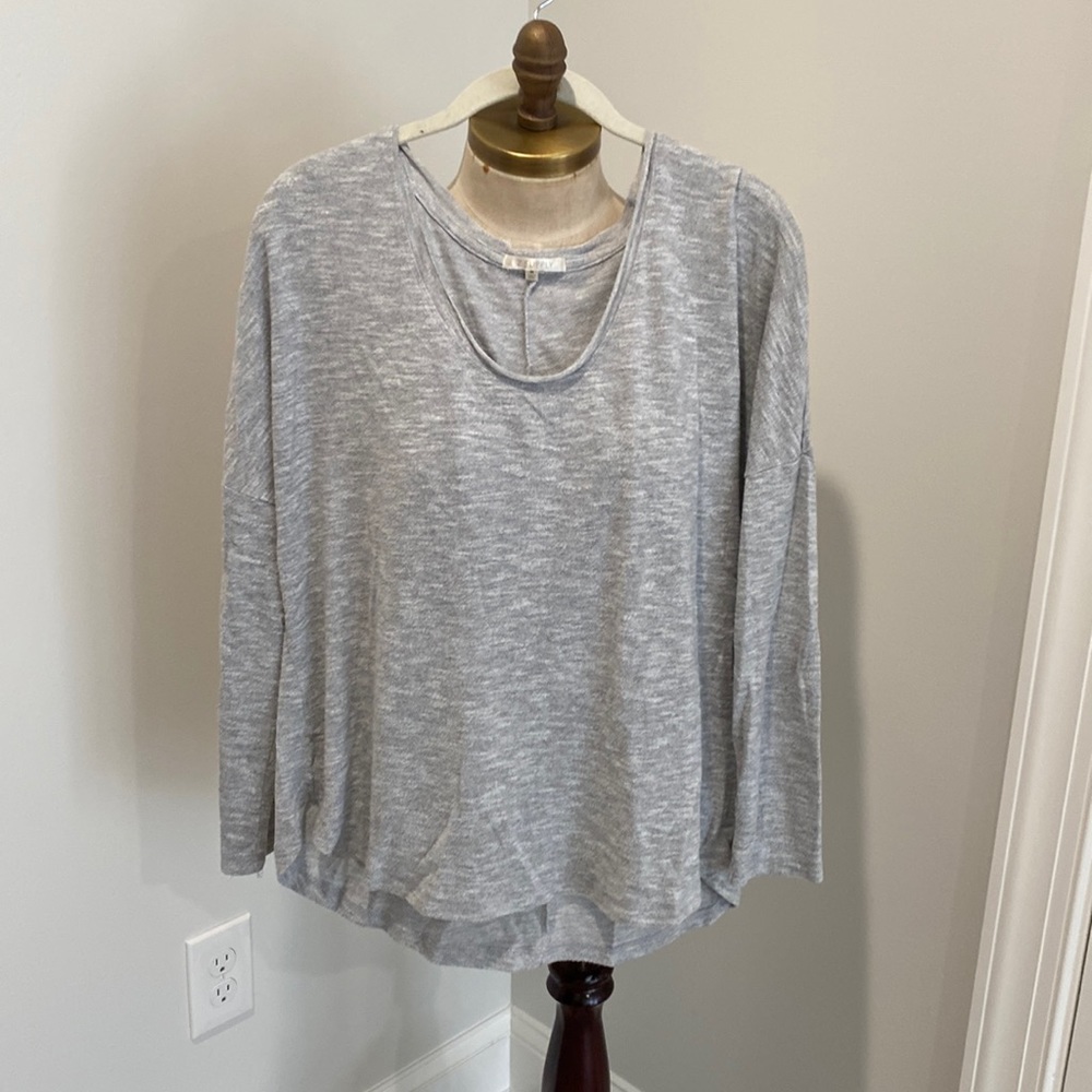 z supply brushed fleece long sleeve top